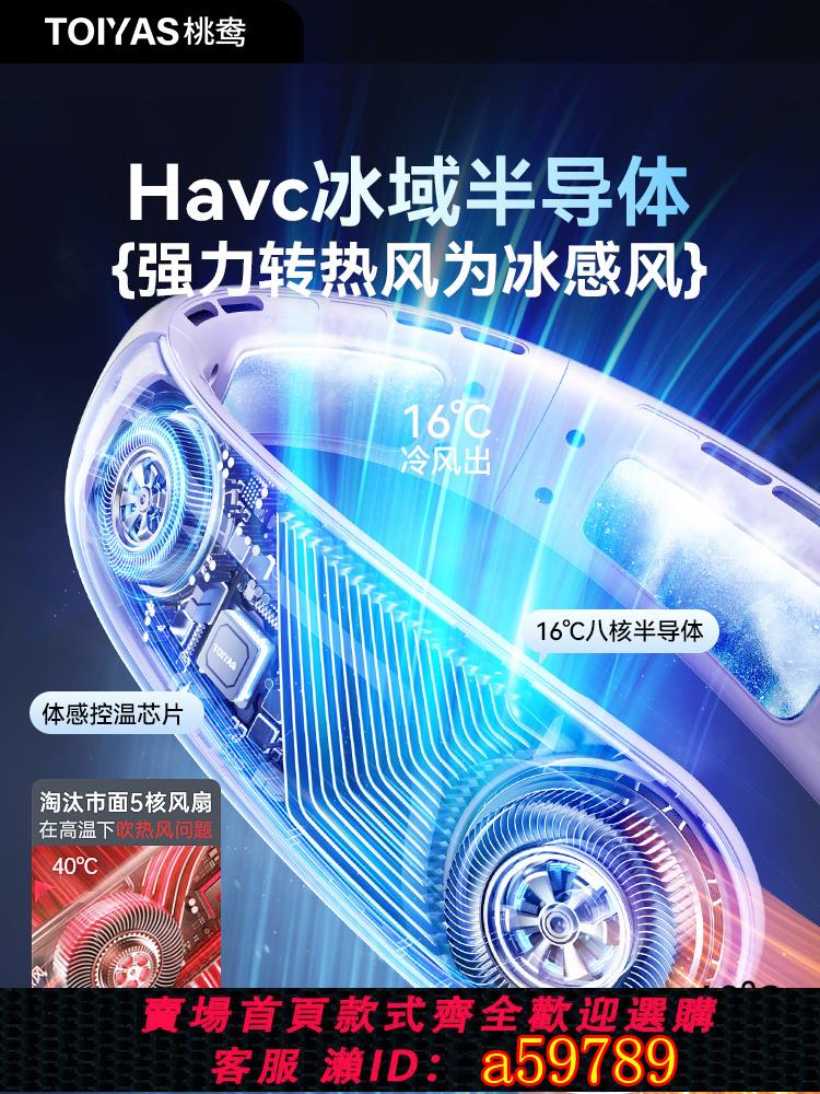 【臺灣公司 可打統編】掛脖小風扇便攜式製冷空調無葉靜音懶人掛頸戶外降溫神器電扇1780