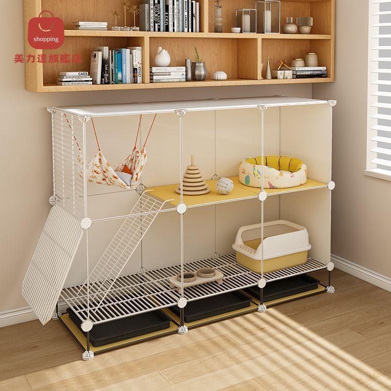 貓籠子帶廁所別墅自由空間室內貓舍家用三層小型貓咪貓窩收納柜子 pd6182