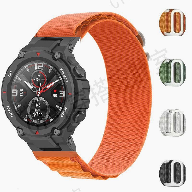 適用於小米 Amazfit Trex Pro 配件的 Huami Amazfit T-REX 2 智慧手錶帶的尼龍 Al【亞德機械五金家居】