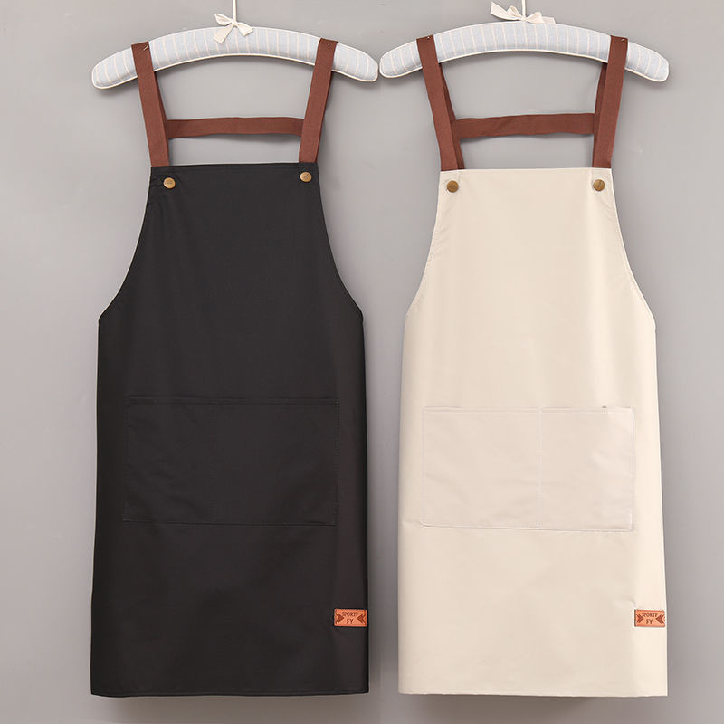 新款圍裙簡約情侶圍腰女家用廚房做飯防水防油上班工作服定制logo