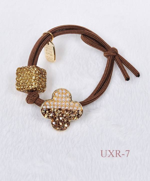 現貨專區｜粉鑽花朵咖啡髮圈(uxr7)｜送禮精選店家★Reyna jewelry 女王飾品