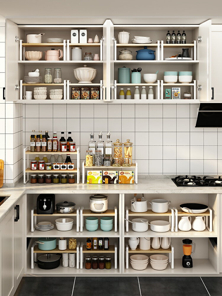 廚房調料盒置物架家用層架調味品組合套裝油鹽醬醋瓶罐轉角收納架