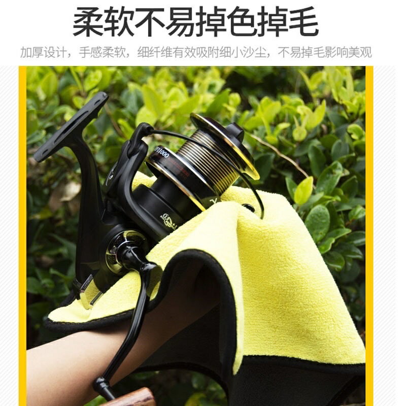 ［沐沐屋］台灣現貨 釣魚毛巾 不易沾餌 登山扣吸水擦竿巾 擦手巾 不易脫毛. 2