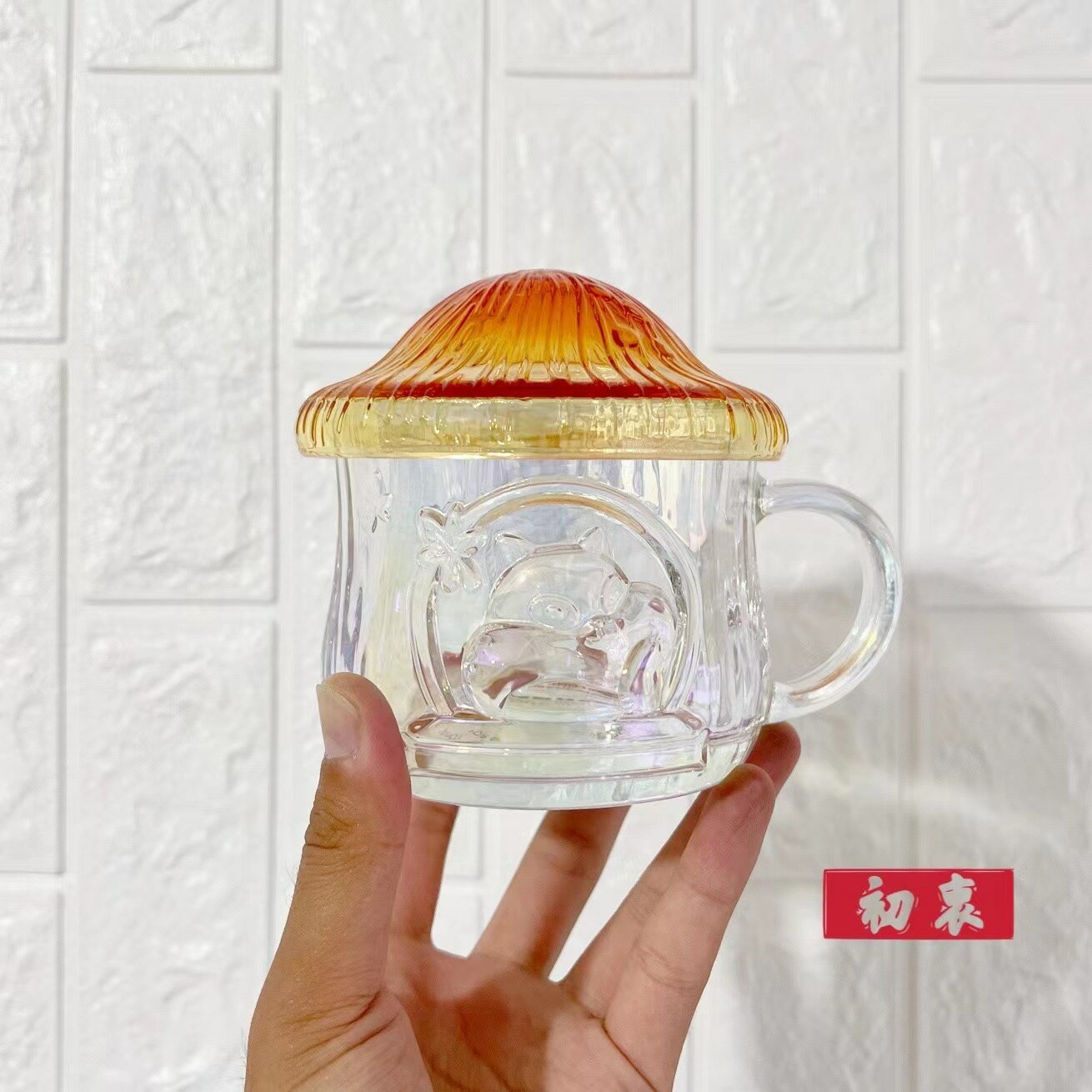 星巴克海外限定2022中秋系列-森林蘑菇造型玻璃杯(410ml)