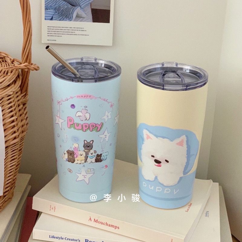 吸管杯女生高顏值水杯保溫杯大容量學生便攜耐高溫304不銹鋼杯子【宜家良品百貨】