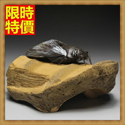 茶寵紫砂擺件茶玩-知足常樂夏蟬茶具配件68ae48【獨家進口】【米蘭精品】