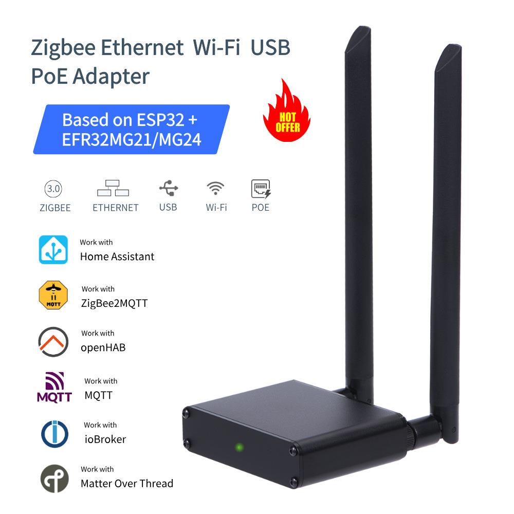 【全球優品匯】Zigbee/Thread POE閘道器USB Dongle 2MQTT HA Z2M WIFI智能中控