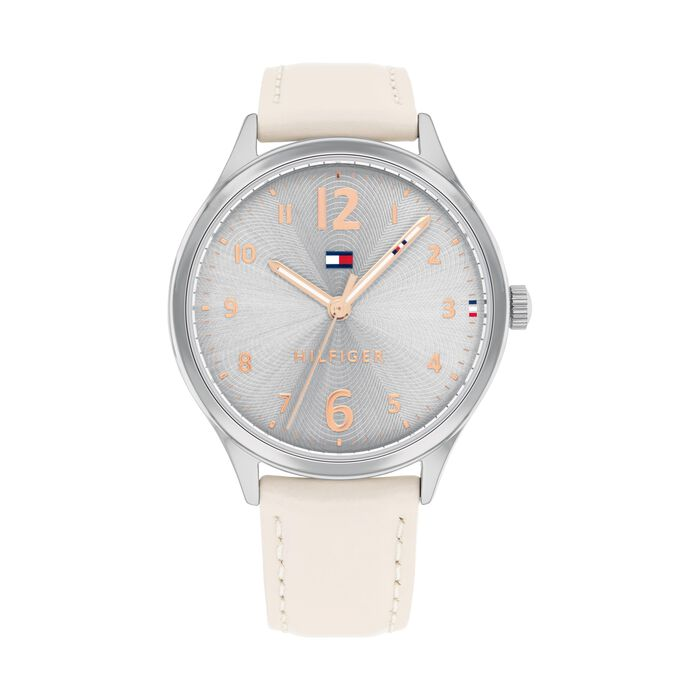 TOMMY HILFIGER 時尚女錶 手錶 38mm 腕錶 1781801 淡粉色真皮錶帶(現貨)▶指定Outlet商品5折起☆現貨【送禮首選★APP下單點數4倍送】