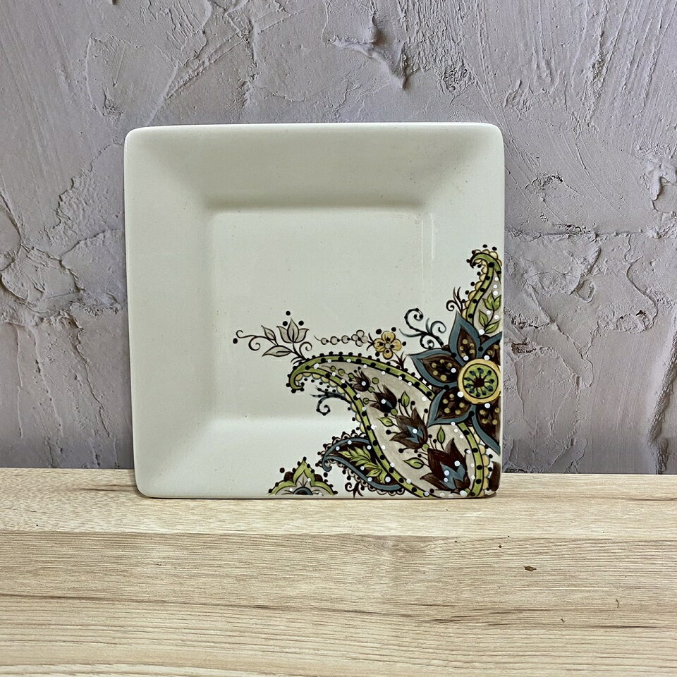美國名品-大地花園彩繪方餐盤(小)