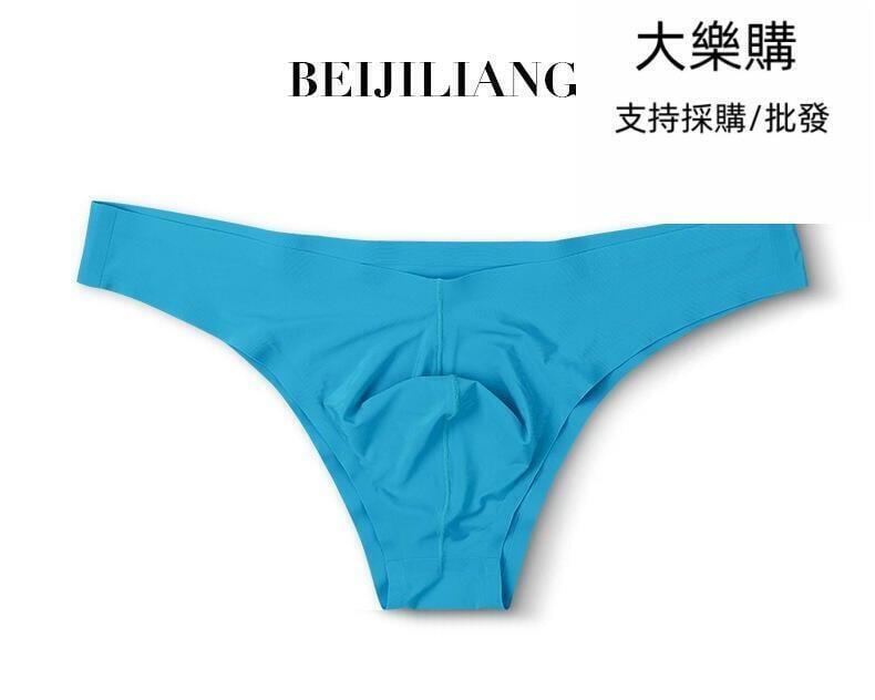 【全球優品匯】⑧比 男內褲 冰絲無痕內褲 小三角褲 低腰透氣內褲 個性透明內褲 性感三角褲