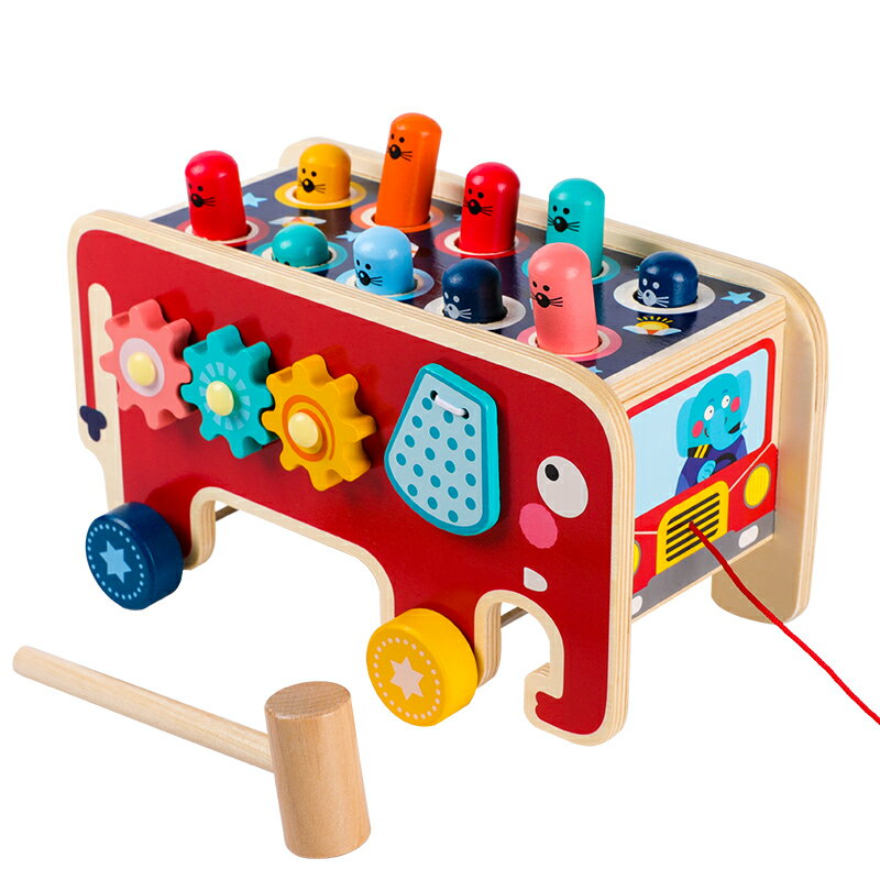 打地鼠玩具 大號打地鼠玩具幼兒童早教益智敲打木制1一2-3周歲寶寶親子打老鼠【MJ10887】