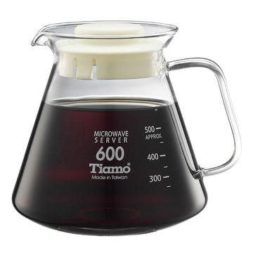 金時代書香咖啡 Tiamo 耐熱玻璃咖啡花茶壺 600cc 透過SGS檢測 HG2297W