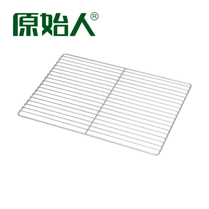 原始人燒烤網不銹鋼長方形方格烤網網架工具戶外用具用品烤爐配件