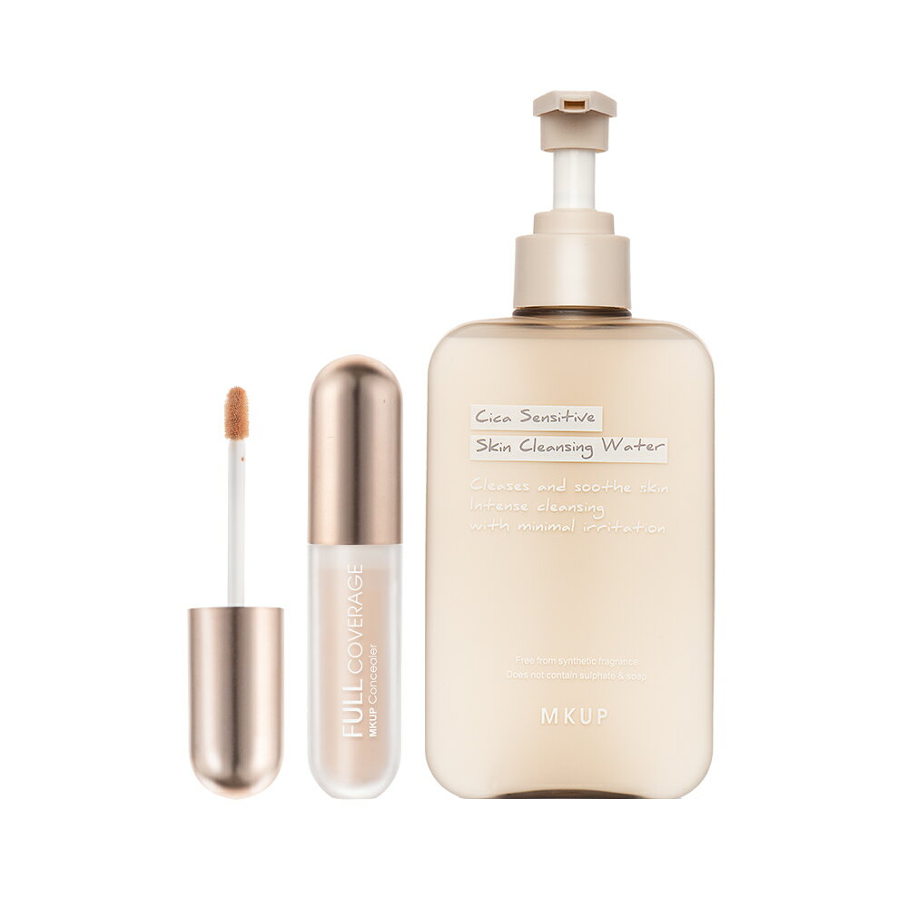 MKUP 美咖 去你的瑕疵泥霧遮瑕膏(效期:20261031)+積雪草低敏卸妝水