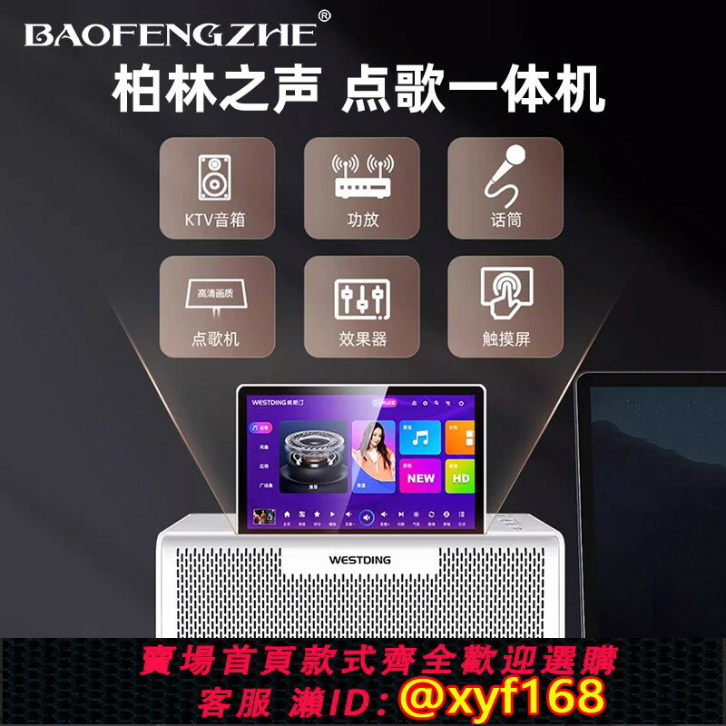 {保固一年 可打統編}柏林之聲家庭KTV音響套裝點歌一體機戶外K歌卡拉OK藍芽音箱低音炮
