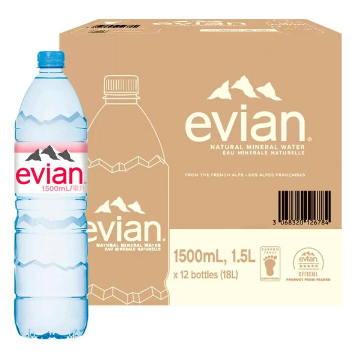 Evian 天然礦泉水 1500毫升 X 12入