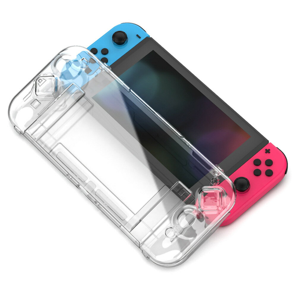 全包任天堂switch透明保護殼輕薄硬PC殼水晶存遊戲卡主機周邊配件【Snowbelle優選】