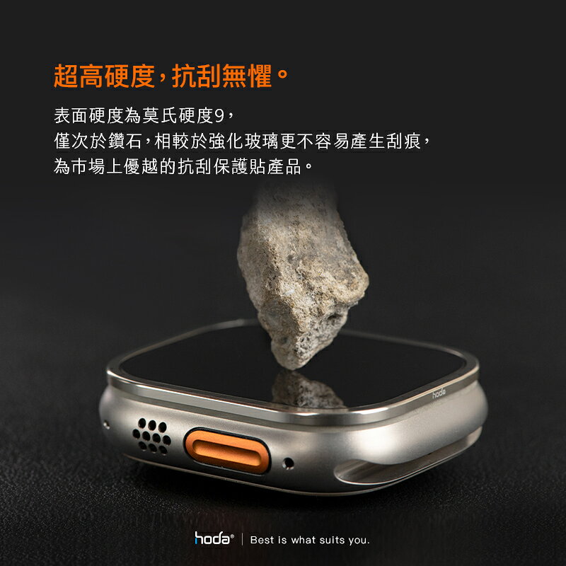 HODA 防眩光 AR 抗反射 玻璃貼 + 鈦合金 保護框 外框 Apple Watch Ultra 49 49mm 7