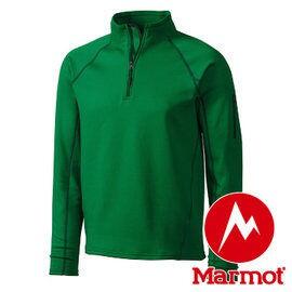 Marmot Stretch Fleece 1/2 Zip 男立領長袖刷毛保暖衣 綠 80890 機能保暖衣