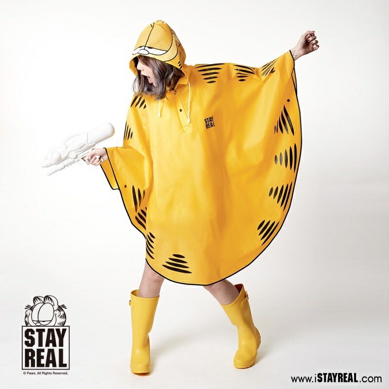 STAYREAL Garfield 披風式塑膠雨衣 加菲貓 限量絕版 斗篷式 風衣 雨衣 就是加菲貓 強強滾生活