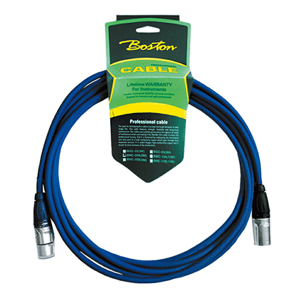非凡樂器『BOSTON』5公尺PVC高階麥克風線 XLR+XLR / BMC-05B / 公司貨