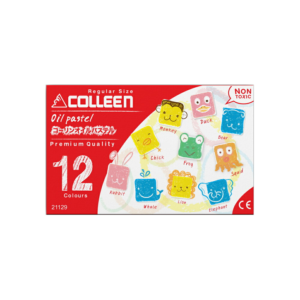 【COLLEEN】可力油性粉蠟筆 12色 / 盒 21129