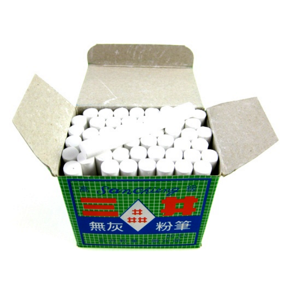 三井 無灰粉筆 ( 50支/盒 ) 白色