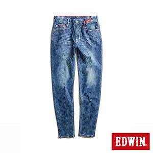 EDWIN 東京紅360°迦績彈力機能錐形牛仔褲-男款 中古藍