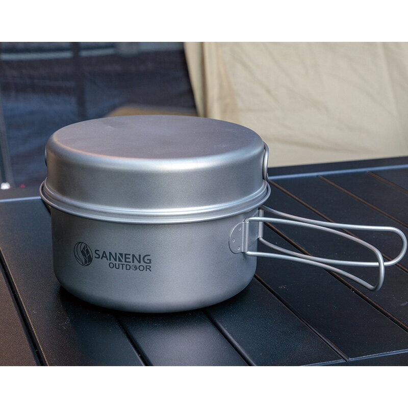 【OUTDOOR】純鈦二合一摺疊套鍋2件組 106001 106002 106003【APP滿額下單10%點數(單一帳號最高5000點)】1/31止 1