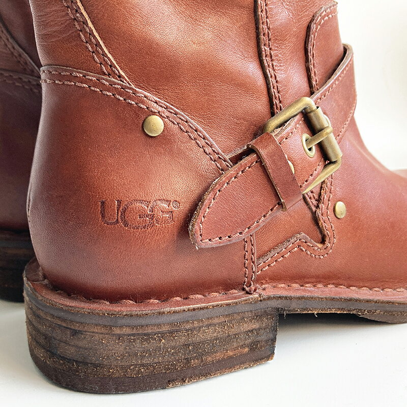 美國百分百【全新真品】UGG 靴子F8912D 經典款鞋子工作靴女靴皮革刷毛 