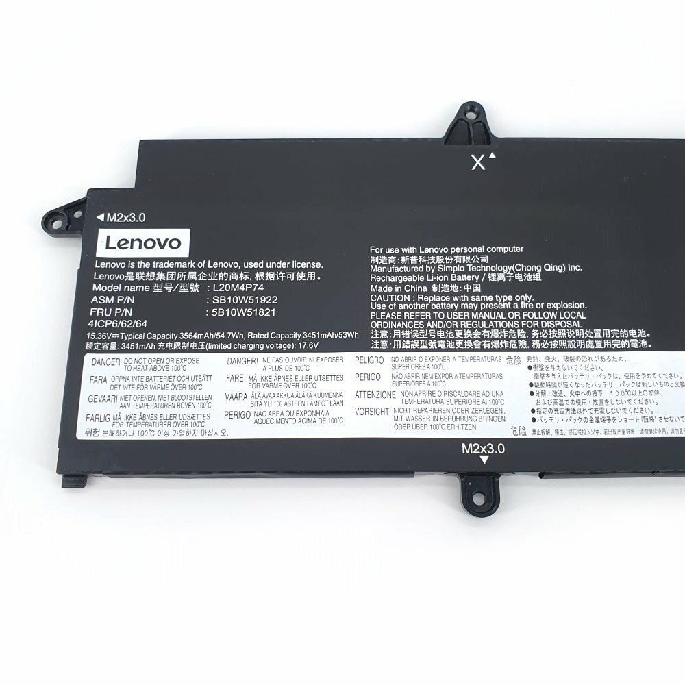 3564mAh Lenovo L20M4P73 Laptop Akku passend für Lenovo ThinkPad X13 Gen