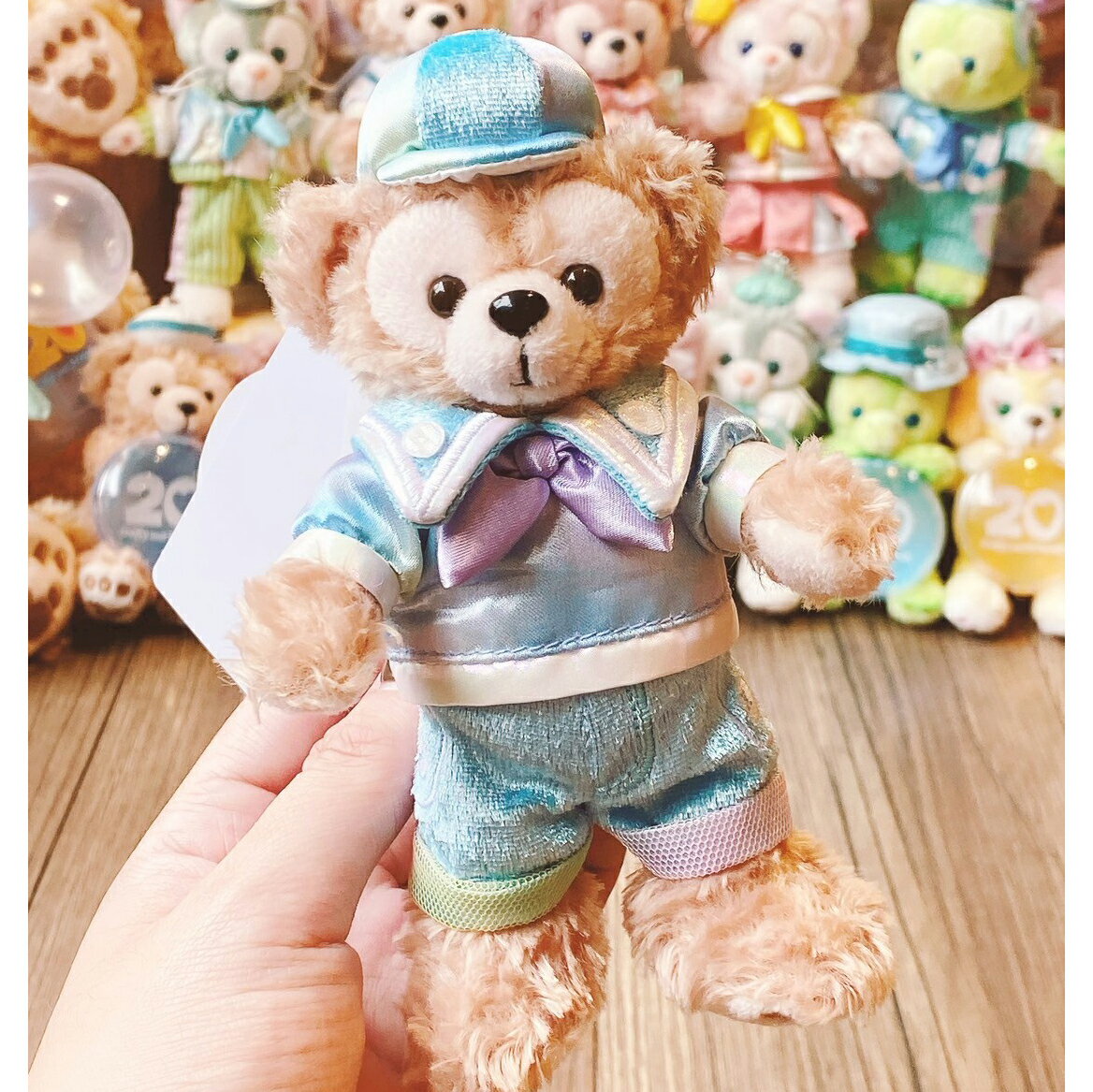 真愛日本 達菲 duffy 限定 20th 七彩泡泡 站姿 別針玩偶吊飾 日本東京迪士尼海洋樂園帶回