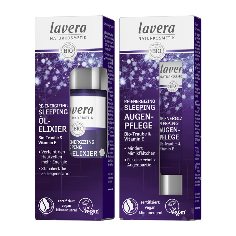 德國 Lavera 晚安眼霜 15ml 晚安精華液 30ml 眼霜 精華 保養 夜間 保濕 附發票【心心哈德】現貨 全館499超取免運｜全場下殺★滿額再享折扣