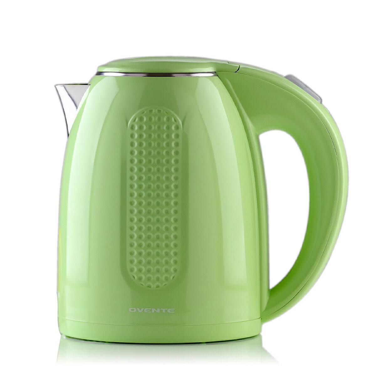 OVENTE Portable Electric Kettle Stainless Steel Instant Hot Water Boiler Heater 1.7 Liter 1100W Double Wall Insulated Fast Boiling with Automatic Shut Off for Coffee Tea & Cold Drinks  Green KD64G