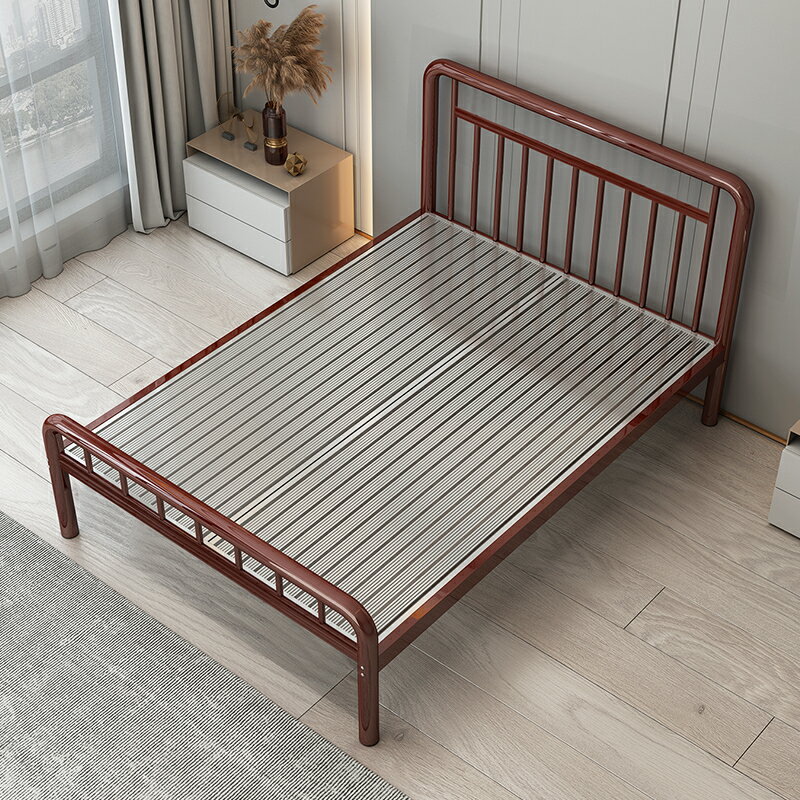 加厚不銹鋼床1.2米單人1.5現代簡約1.8m雙人床架網紅非鐵藝床定制