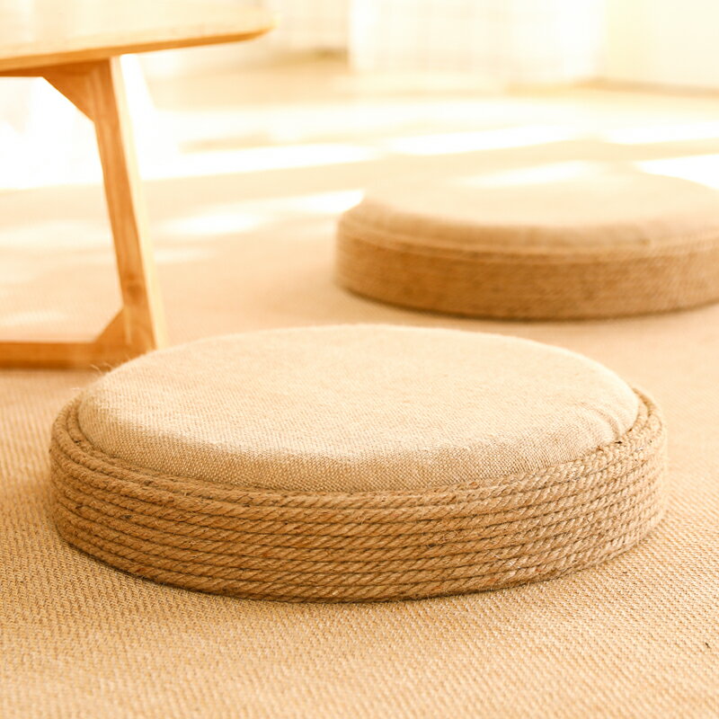 日式麻繩蒲團坐墊榻榻米坐墩懶人地板墊子家用地上打坐禪修拜佛墊