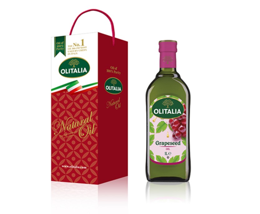 【奧利塔Olitalia】精緻葡萄籽油1000ml (盒裝) 丹爸