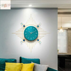 現代 菱形 鐘錶客廳歐式掛鐘 靜音掛鐘 藝術裝飾時鐘 金屬掛錶壁飾