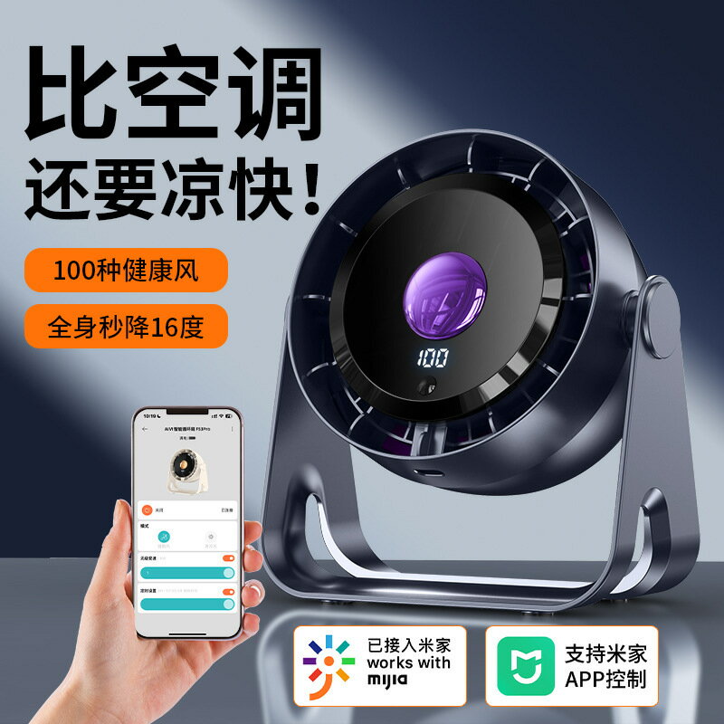 已接入米家APP桌面電風扇家用靜音辦公室桌面usb充電迷你桌面風扇【北歐家居生活】