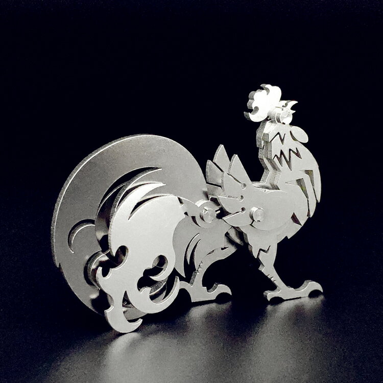 鋼魔獸3d立體金屬模型生肖雞機械組裝不銹鋼拼裝拼圖高難度玩具