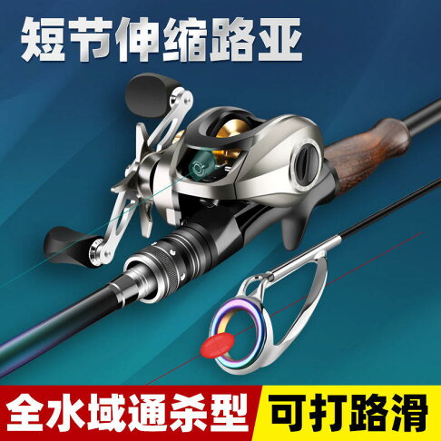 釣魚竿 台釣竿 釣竿 偷跑竿 翹班竿 筏釣 魚竿 日本進口碳素伸縮路亞竿 便攜式超輕M調振出式路亞竿套裝 0
