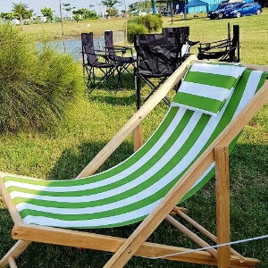美麗大街【107051648】三段式木休閒沙灘椅子