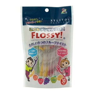 日本【UFC】 FLOSSY 兒童水果牙線 6色30入