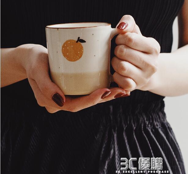 rootsgalleria日本可愛柚子杯陶瓷杯子復古馬克杯日式魚咖啡杯盤 全館免運