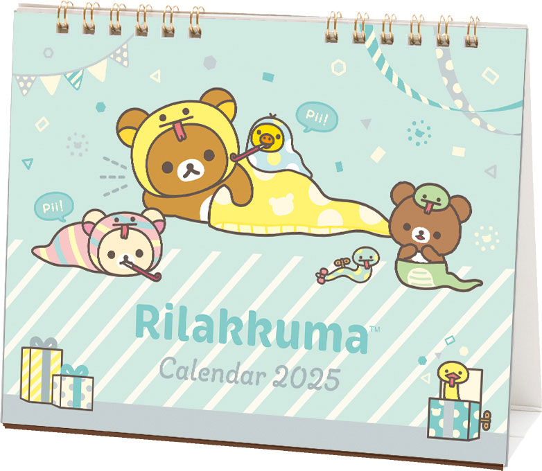 【震撼精品百貨】2025年 掛曆/年曆/手帳~Rilakkuma San-X拉拉熊懶懶熊 2025線圈桌曆-蛇*86596
