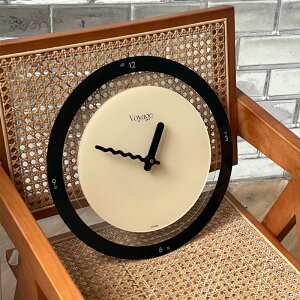 法式ins奶油鐘錶 掛鐘 北歐現代簡約時鐘 家用時尚靜音石英鐘錶