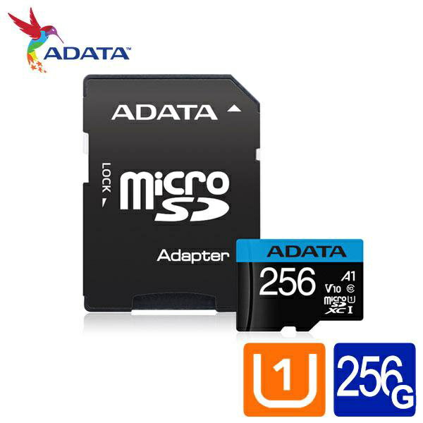 威剛 Premier microSD UHS-I 256G 128G 64G 32G TF記憶卡(附轉卡) A1藍卡