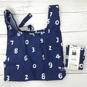 日本 正版 SOU・SOU 迷你購物袋 摺疊收納購物袋 (深藍/數字)｜小鶴日貨