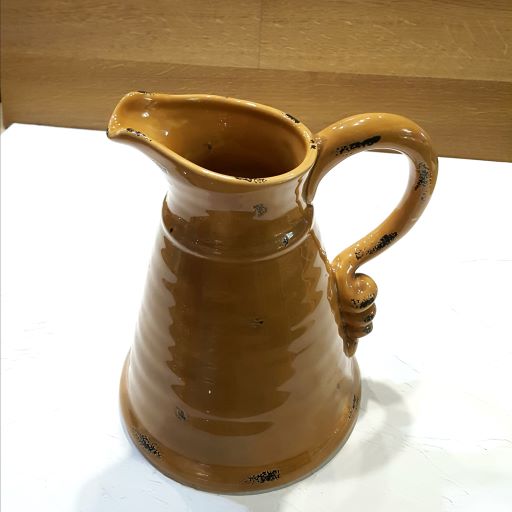 羅馬古典水壺造型陶瓷花器(黃) 1