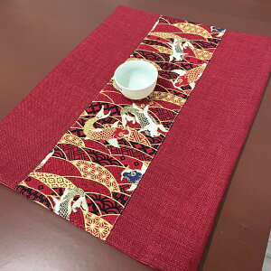 棉麻紅色布藝茶桌墊碗墊盤墊新中式隔熱喜慶餐墊簡約現代復古桌布